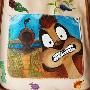 Custom new hand painted Lion King crossbody purse